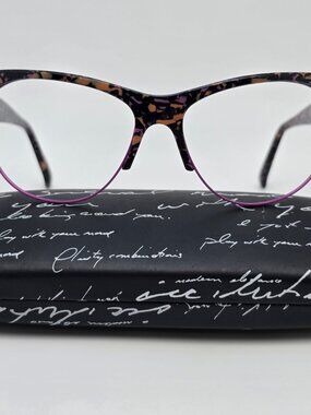Kensie Eyewear Impress Me Black Purple Sunglasses Frame w/ Case 56-16-130